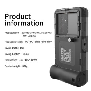 Submersible Dive Phone Case Specifications